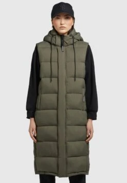 Khujo TOURIN MATT - Weste - Khaki Grün