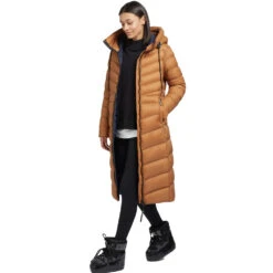 Khujo Ingram Shine Langmantel Sudan Brown Damen -Khujo Verkäufe khujo ingram shine 1214co223 537 braun 03 gross