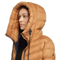 Khujo Ingram Shine Langmantel Sudan Brown Damen -Khujo Verkäufe khujo ingram shine 1214co223 537 braun 04 gross