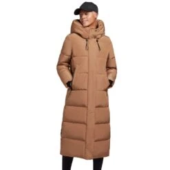 Khujo Soulani Langmantel Camel Damen